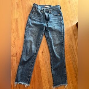 Madewell Petite perfect vintage, frayed hem, size 25p